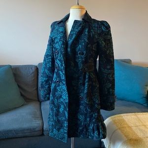 Elevenses vintage style teal pea coat